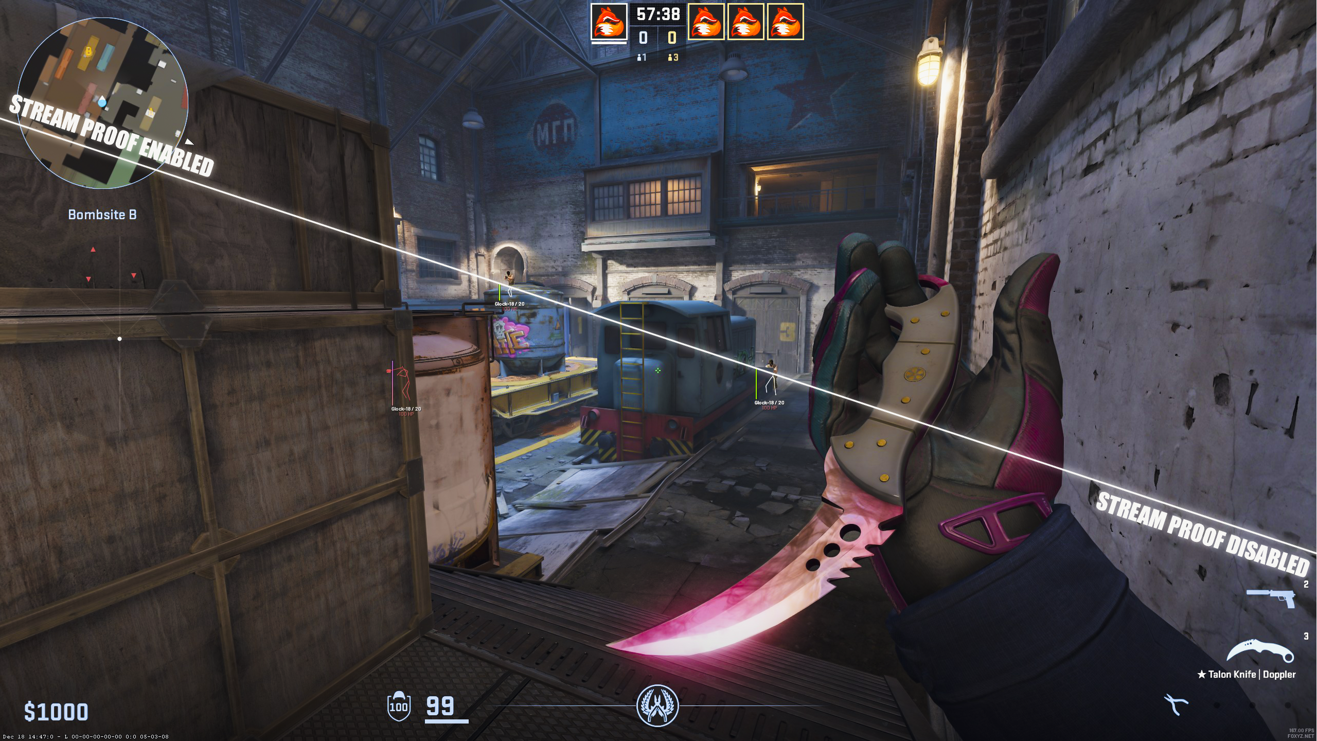 Stream proof rendering